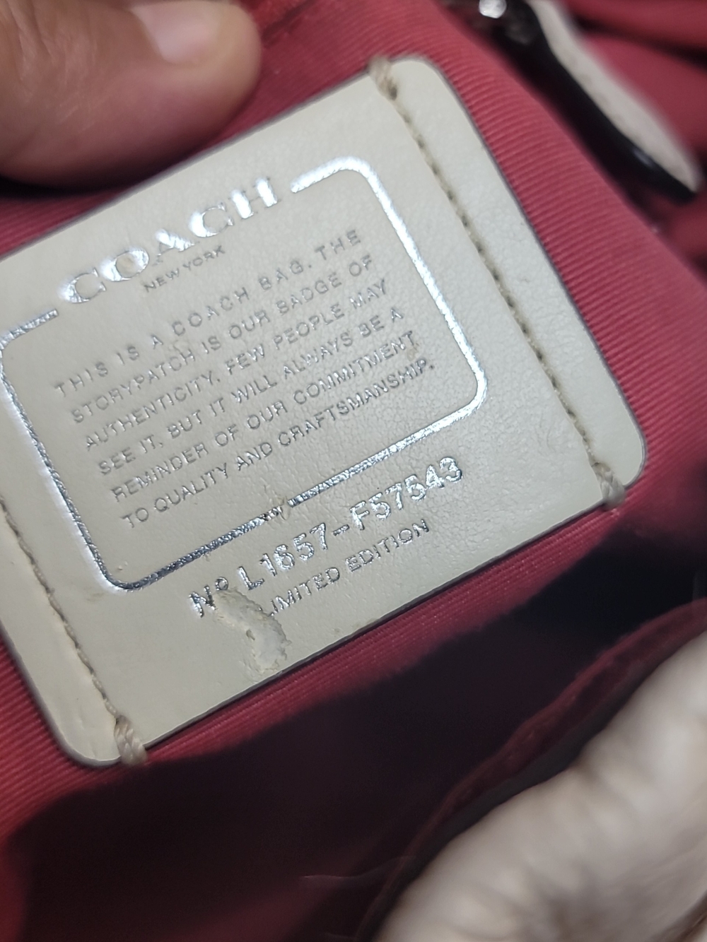 COACH Tea Rose Leather Drawstring Limited Edition Bucket Bag Good Condition 2016 - Picture 11 of 12